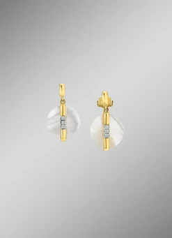Bewegliche Eleganz: Ohrstecker mit echt Perlmutt