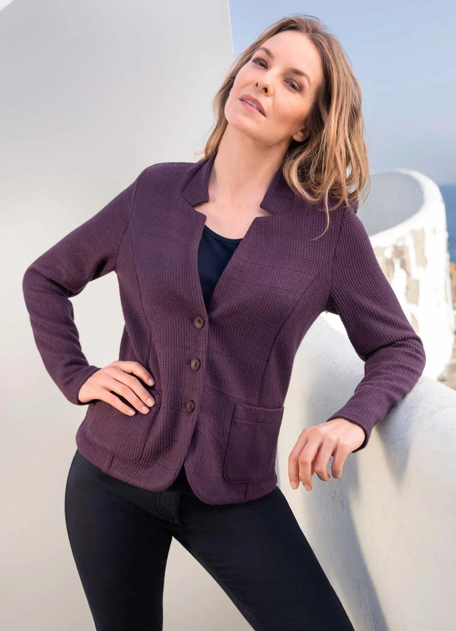 Blazer mit aparter Kragenlösung