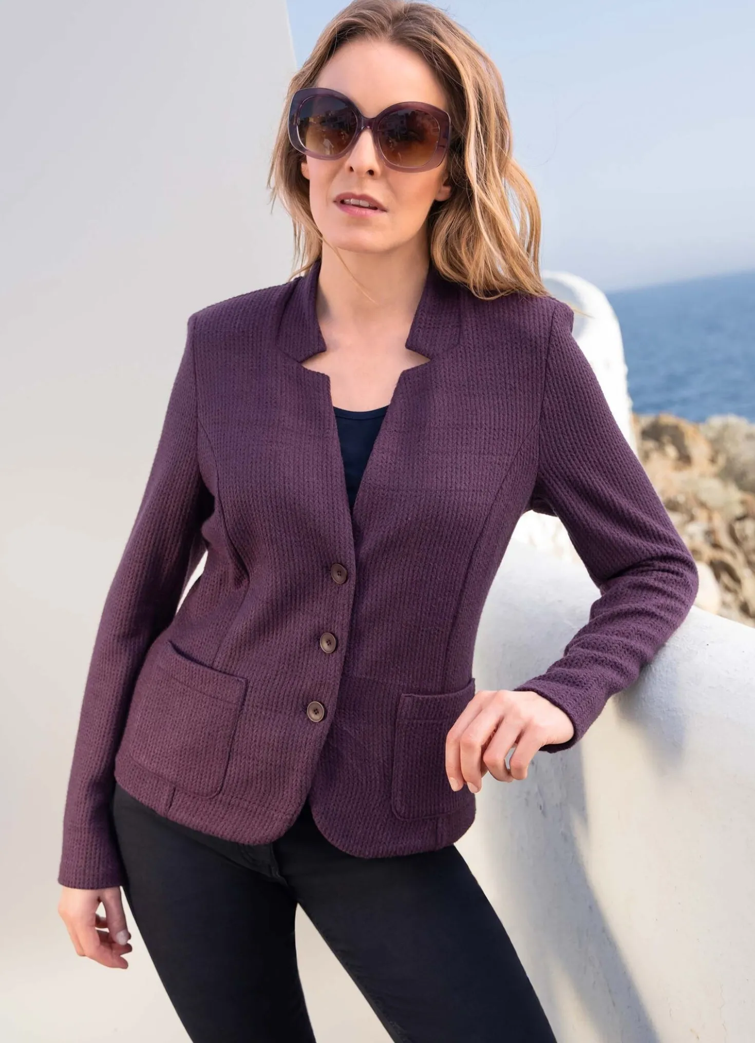 Blazer mit aparter Kragenlösung