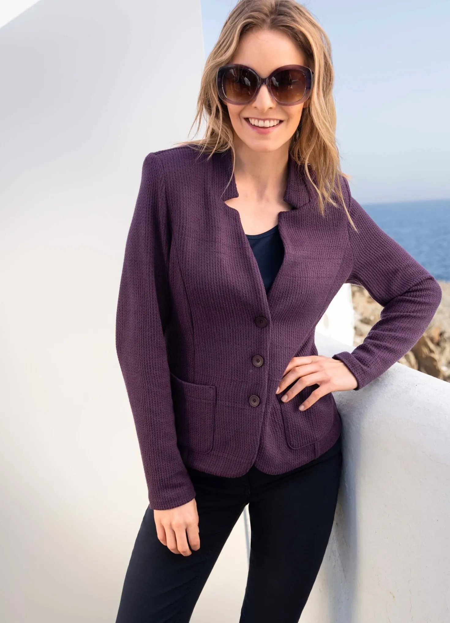 Blazer mit aparter Kragenlösung