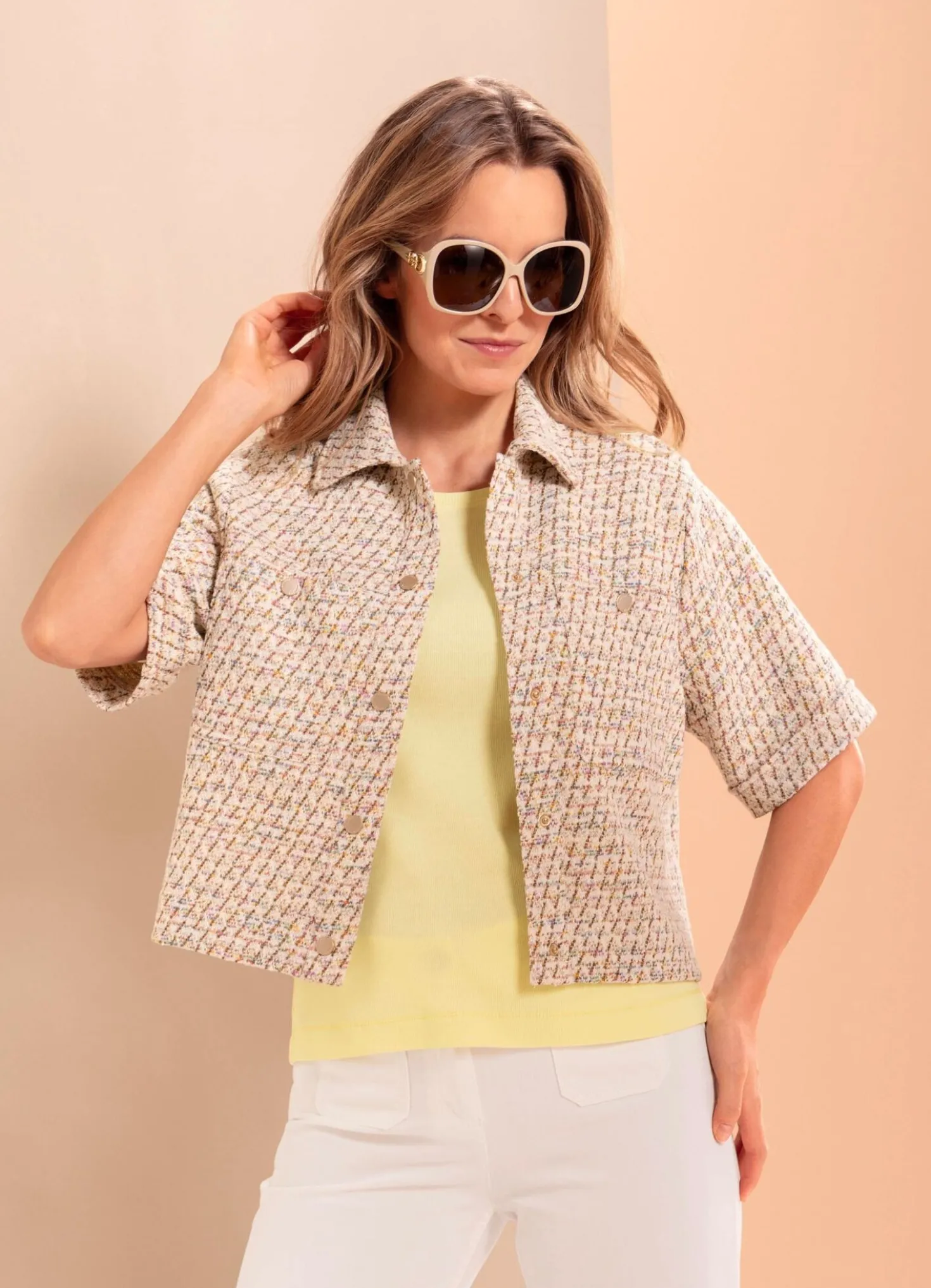 Blazer mit Glitzereffekten