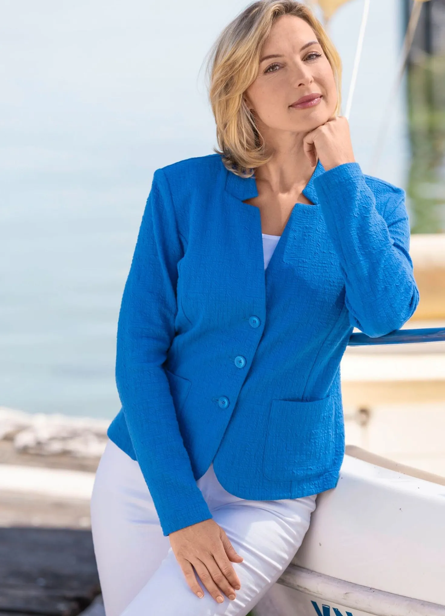 Blazer mit Schulterpolstern