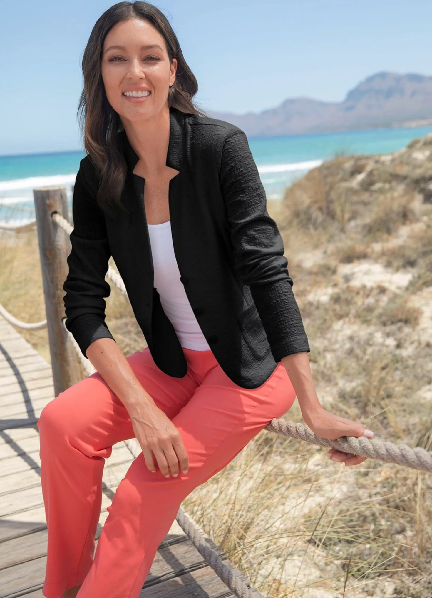 Blazer mit Schulterpolstern