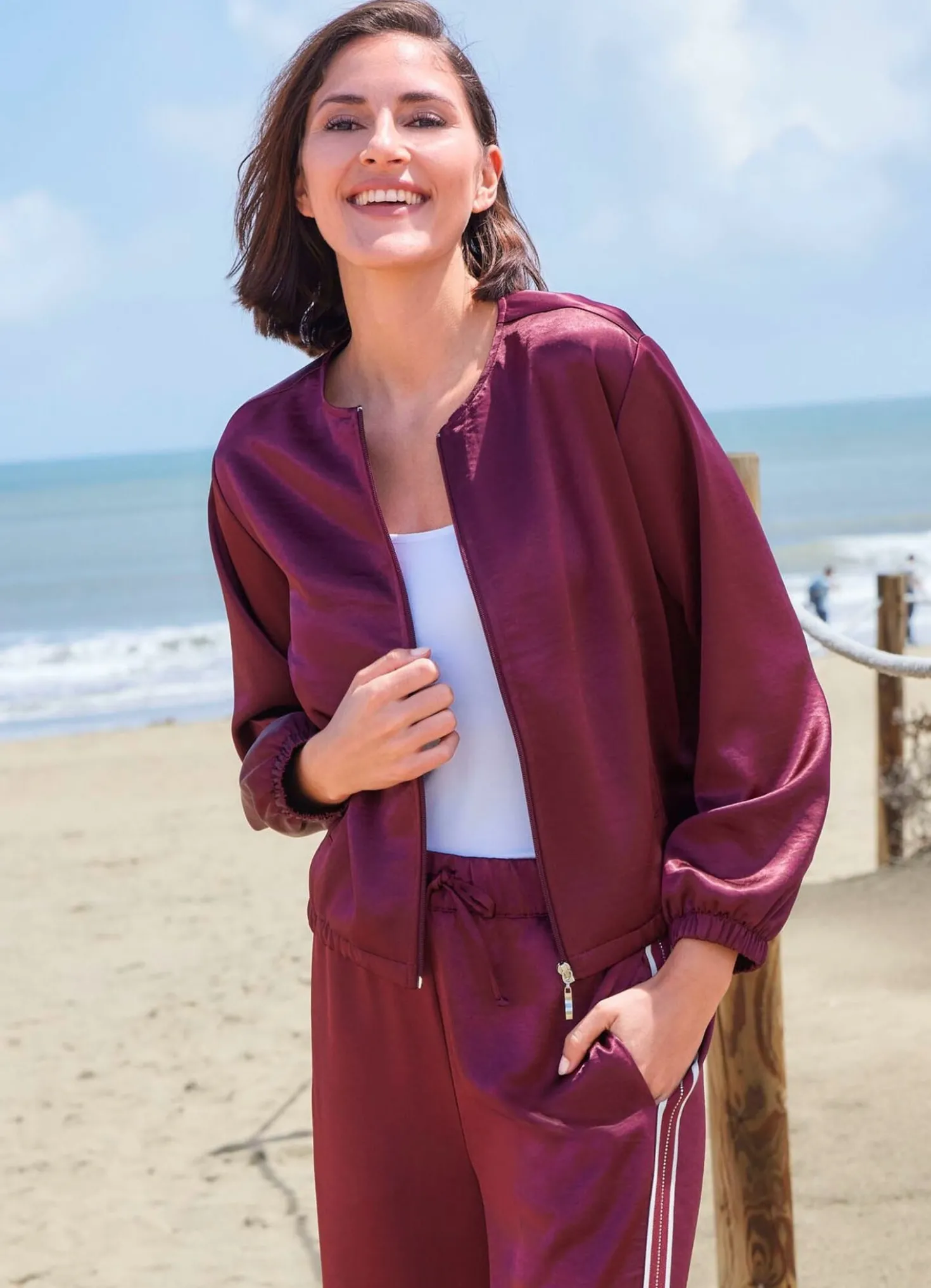 Blouson aus Satin