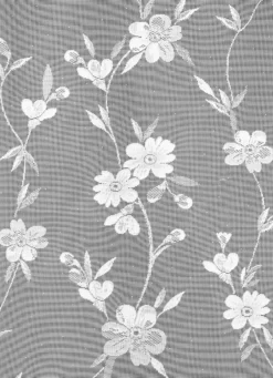 Blumenfenster-Store Blumenranke mit Universalschienenband