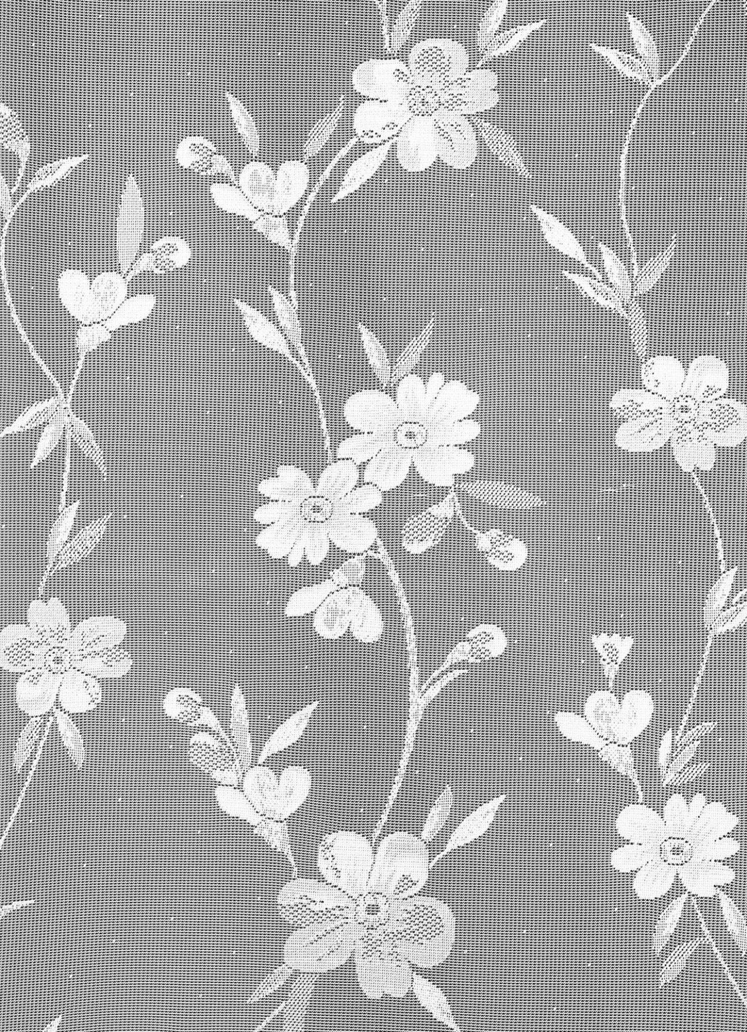 Blumenfenster-Store Blumenranke mit Universalschienenband