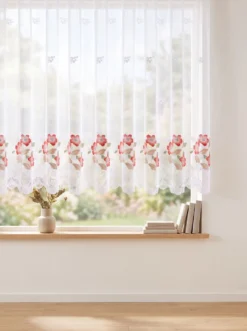 Blumenfenster-Store mit Universalschienenband