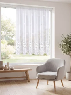 Blumenfenster-Store mit Universalschienenband
