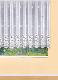 Blumenfenster-Store mit Universalschienenband