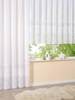 Blumenfenster-Store mit Universalschienenband