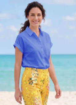 Bluse mit Hemdkragen