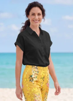 Bluse mit Hemdkragen