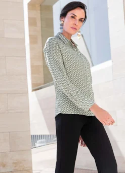 Bluse mit Hemdkragen