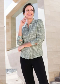 Bluse mit Hemdkragen