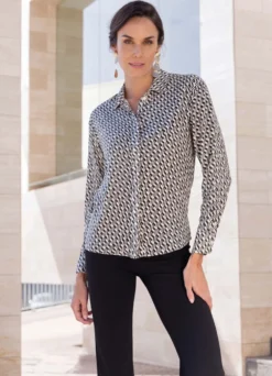 Bluse mit Hemdkragen