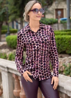 Bluse mit Hemdkragen