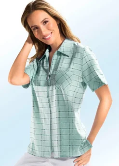 Bluse mit Schulterpolstern