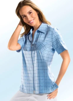 Bluse mit Schulterpolstern