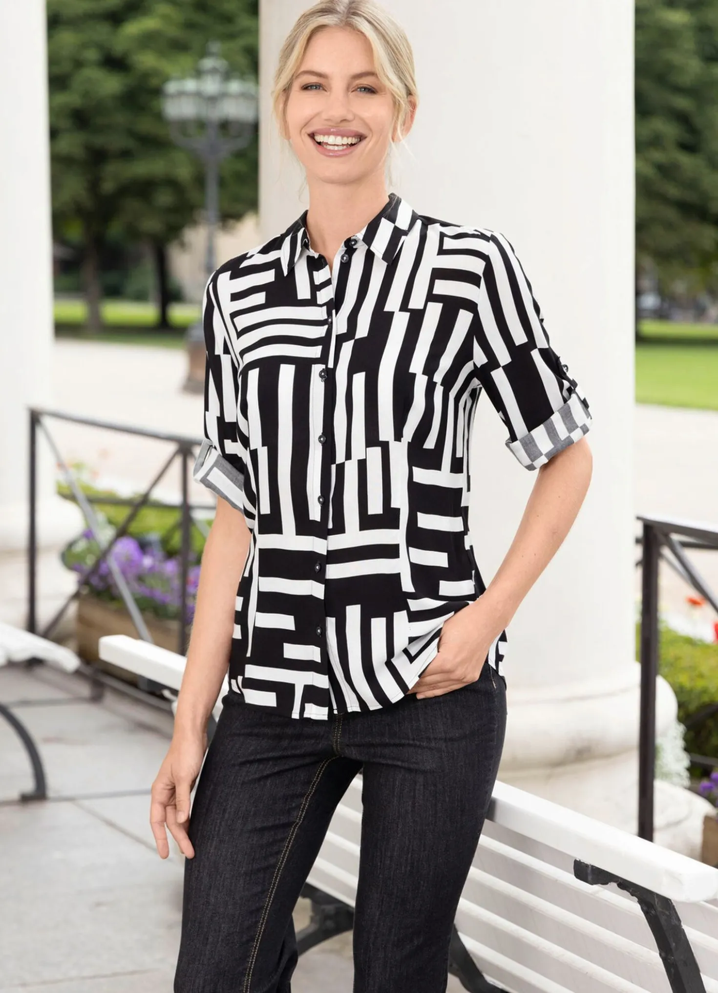 Bluse mit tollem Druck