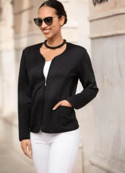 Blusenjacke mit Reißverschlussleiste