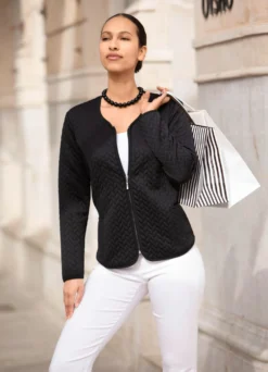 Blusenjacke mit Reißverschlussleiste