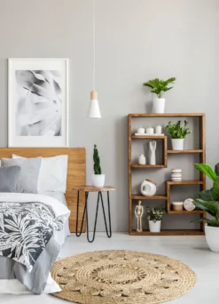 Boho Teppich, handgeflochten