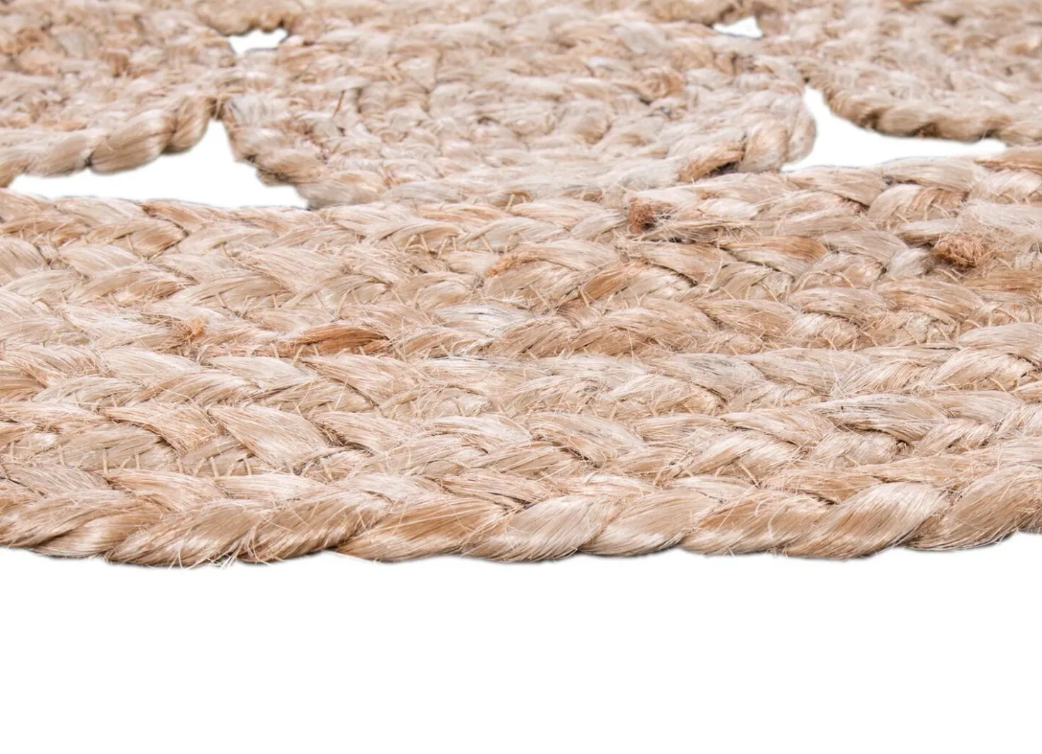 Boho Teppich, handgeflochten