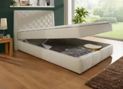 Boxspringbett mit Bettkasten und Topper
