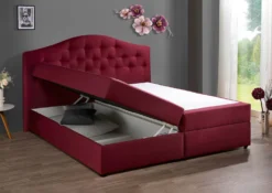 Boxspringbett mit Bettkasten und Topper