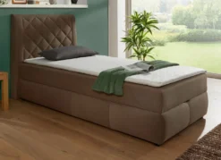 Boxspringbett mit Bettkasten und Topper