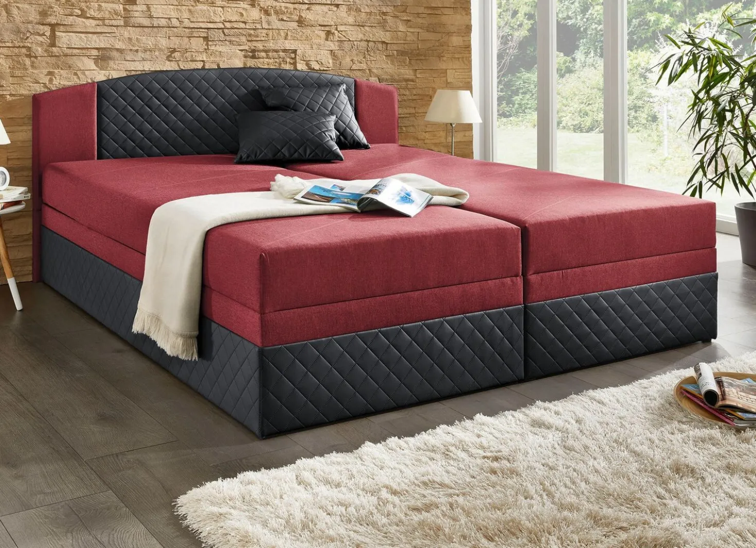 Boxspringbett mit Bettkästen