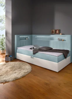 Boxspringbett mit integrierter LED-Beleuchtung