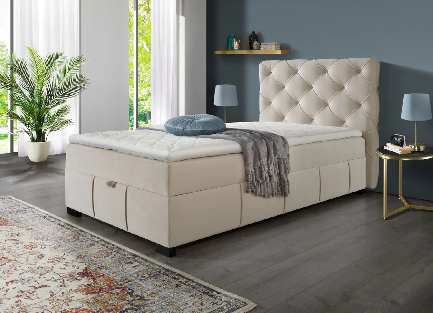 Boxspringbett mit Kaltschaumtopper