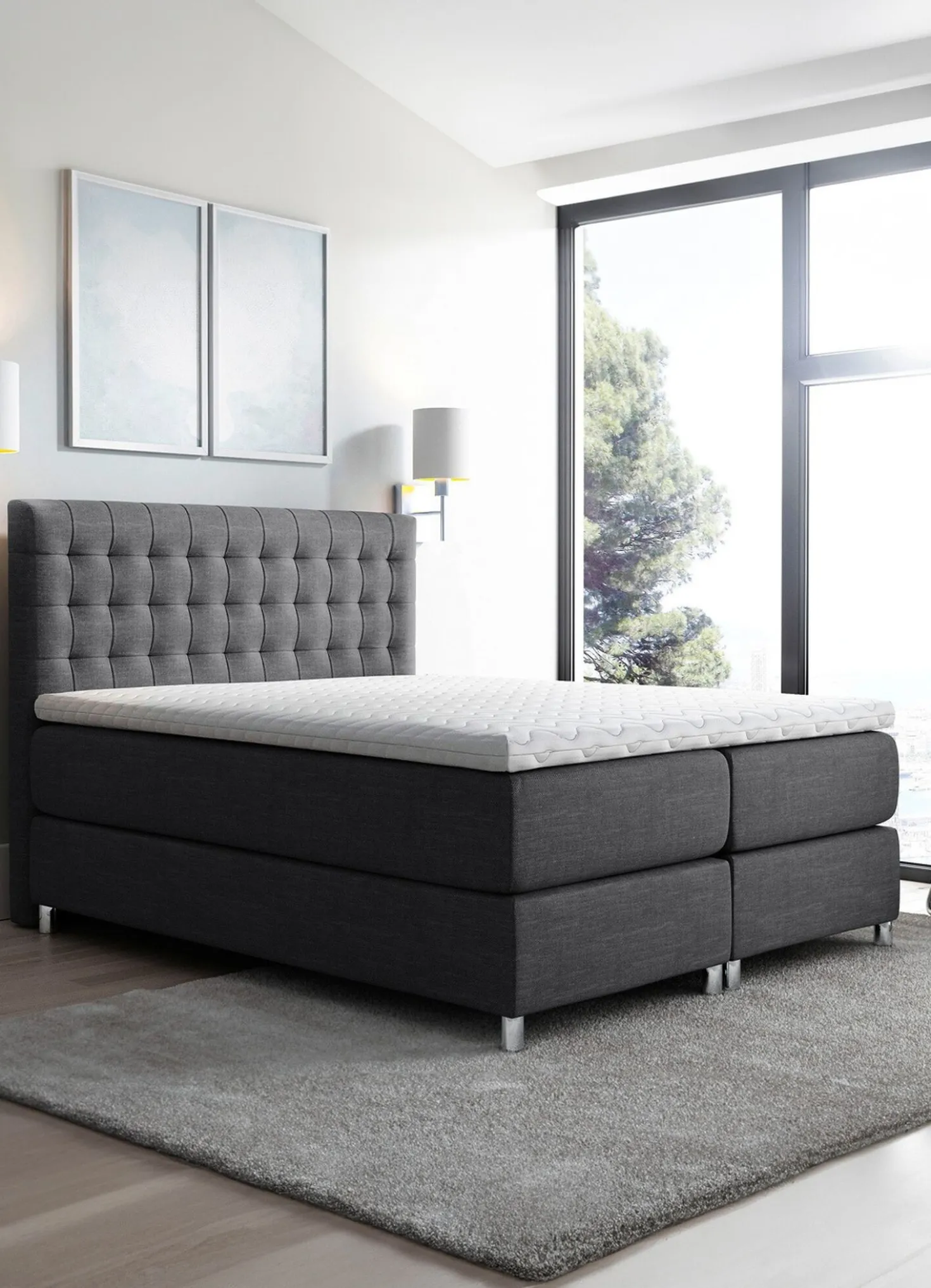 Boxspringbett mit Topper