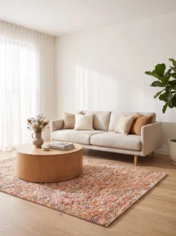 Brücken und Teppich aus Jute und Wolle