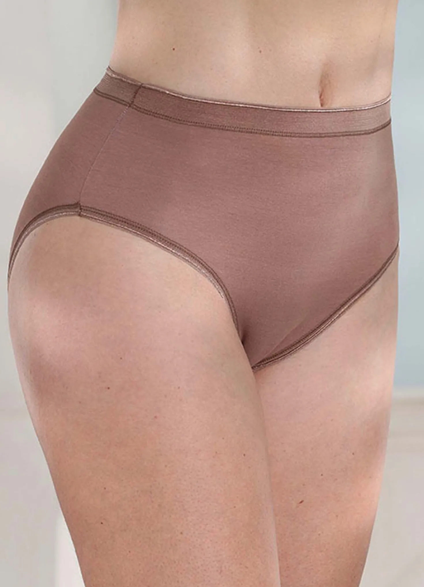 brio lingerie Fünferpack Slips mit glänzenden Abschlüssen