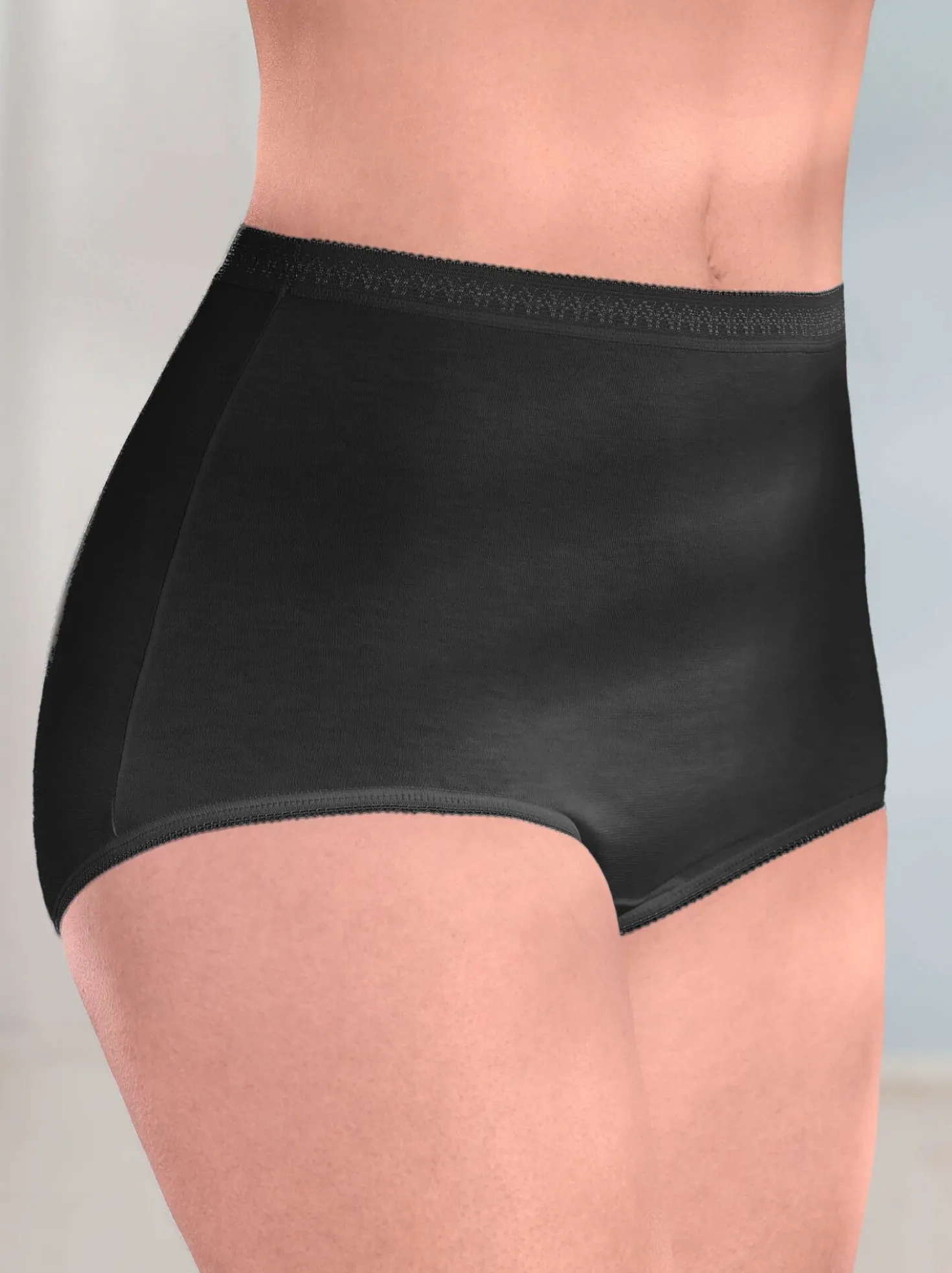brio lingerie Sechserpack Slips mit dekorativem Elastikbund