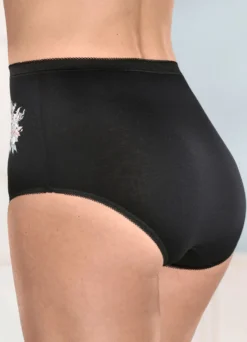 brio lingerie Viererpack Slips mit Blumenmotiv