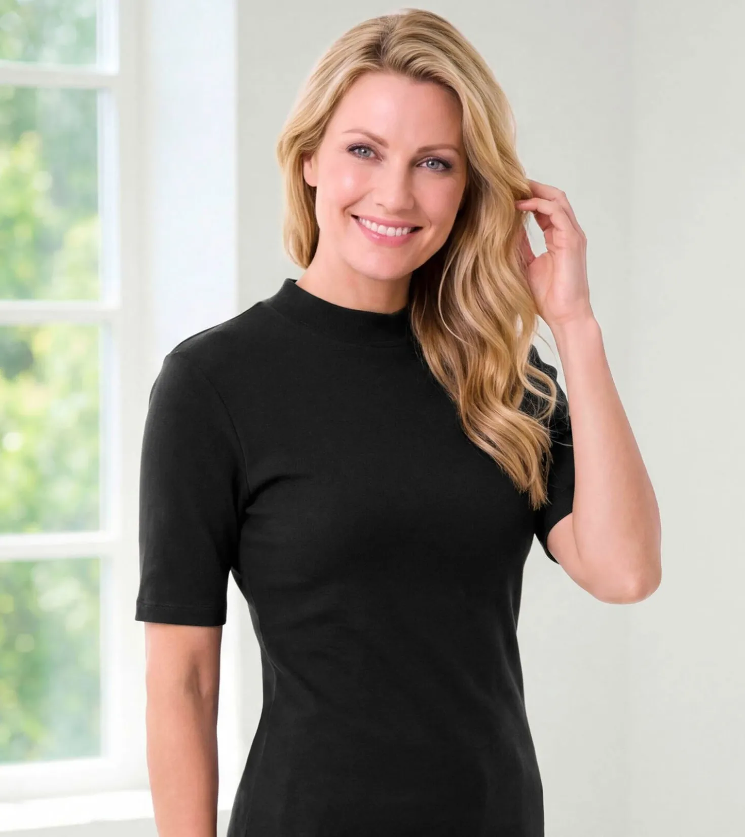 brio lingerie Zweierpack Shirts mit Stehkragen