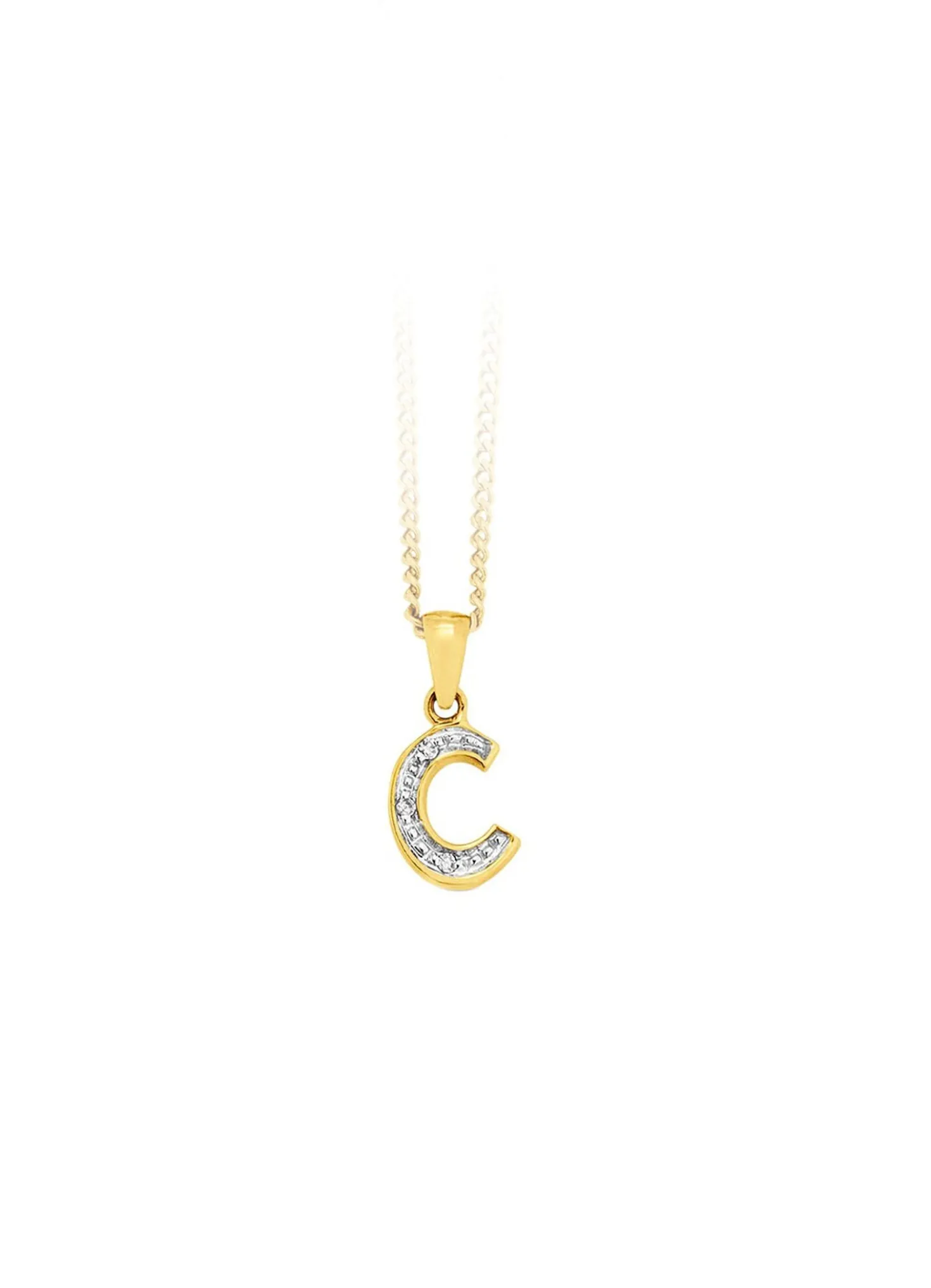 Buchstaben-Anhänger mit Diamanten