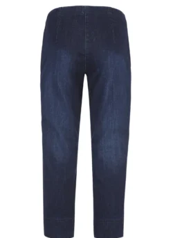 Capri-Jeans mit streckenden Biesen