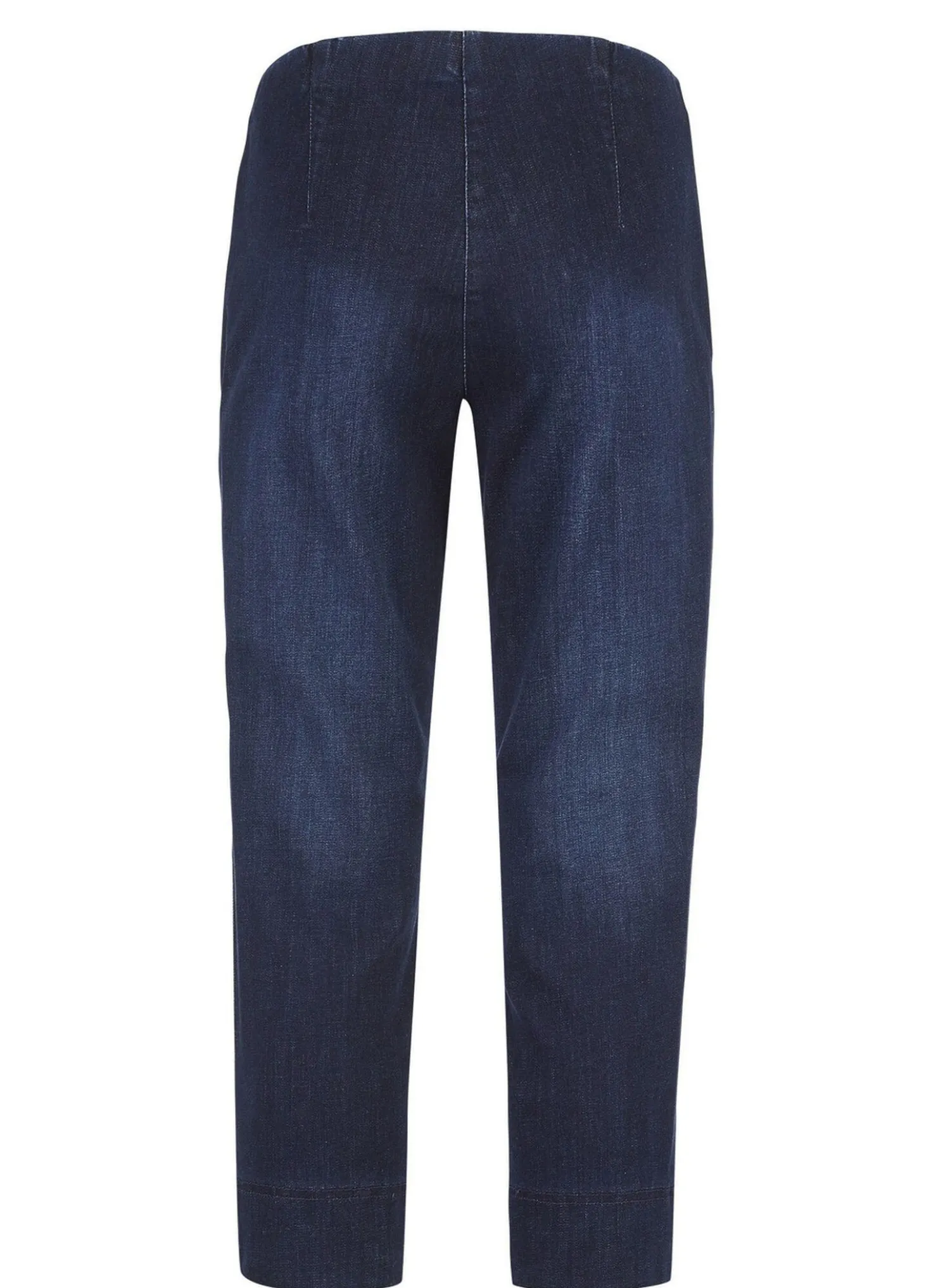 Capri-Jeans mit streckenden Biesen