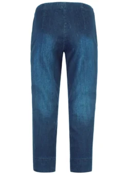 Capri-Jeans mit streckenden Biesen
