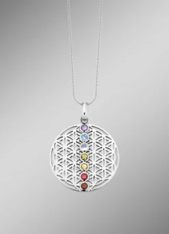 Chakra Anhänger aus Silber mit Edelsteinen