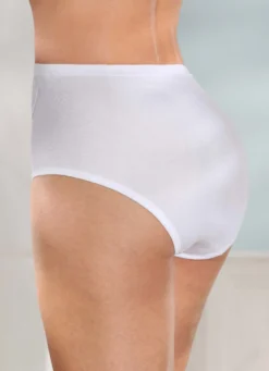 Comtessa Fünferpack Slips mit dezent glänzendem Batistmotiv