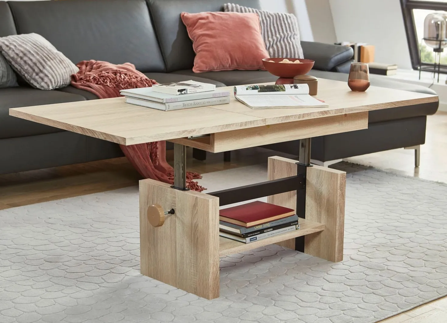Couchtisch mit Lift-Mechanik