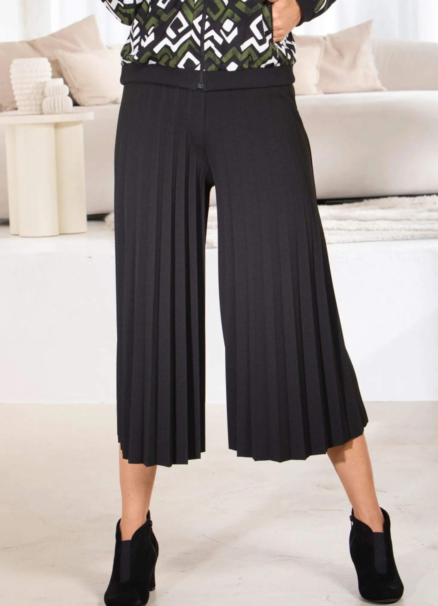Culotte mit Plissee-Falten