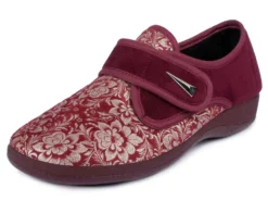 Damen Klett-Halbschuh im Blüten-Design