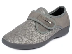 Damen Klett-Halbschuh im Blüten-Design