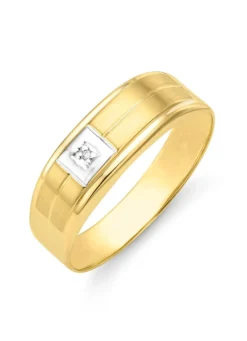 Damenring in Bicolor mit Diamant
